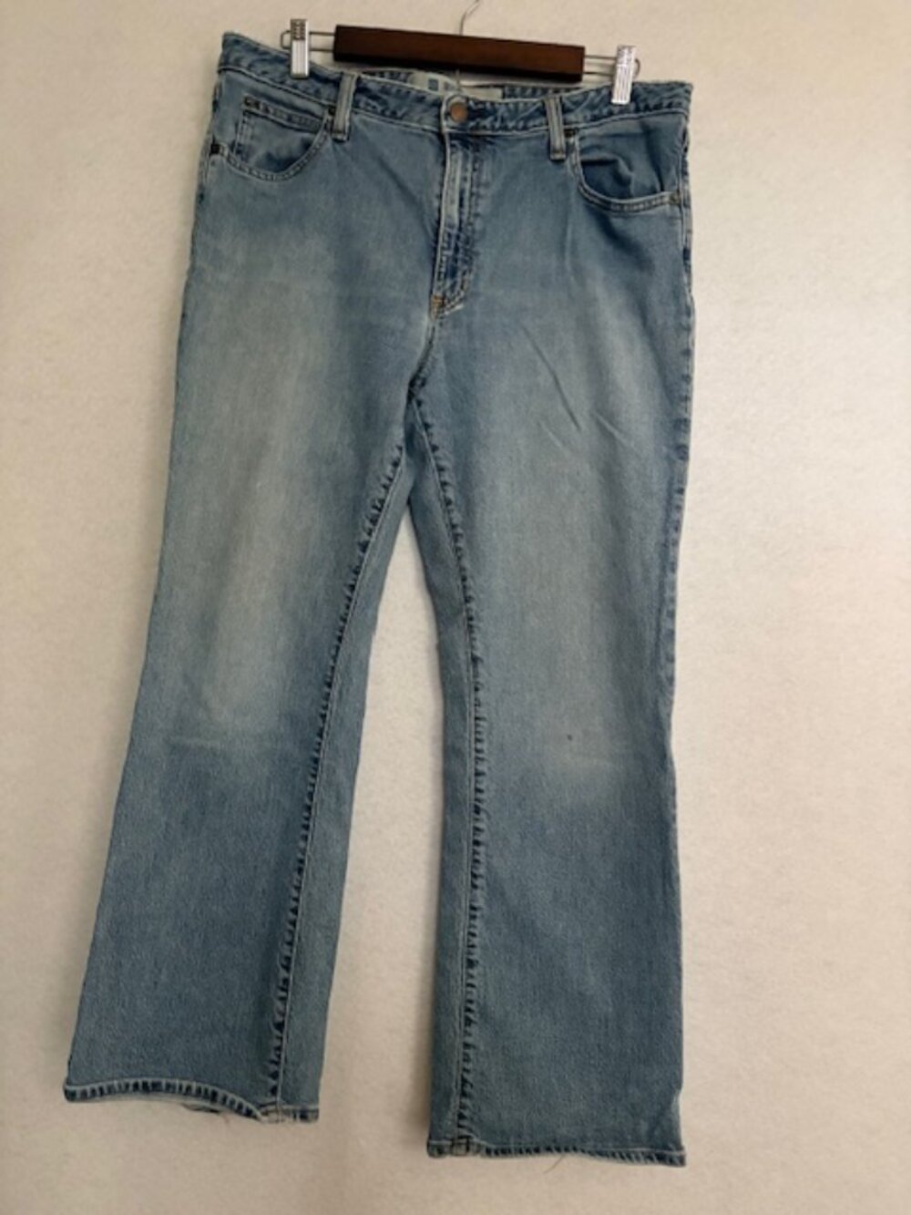 GAP Jeans Medium Wash Bootcut Well Loved Authentic Distressed Faded